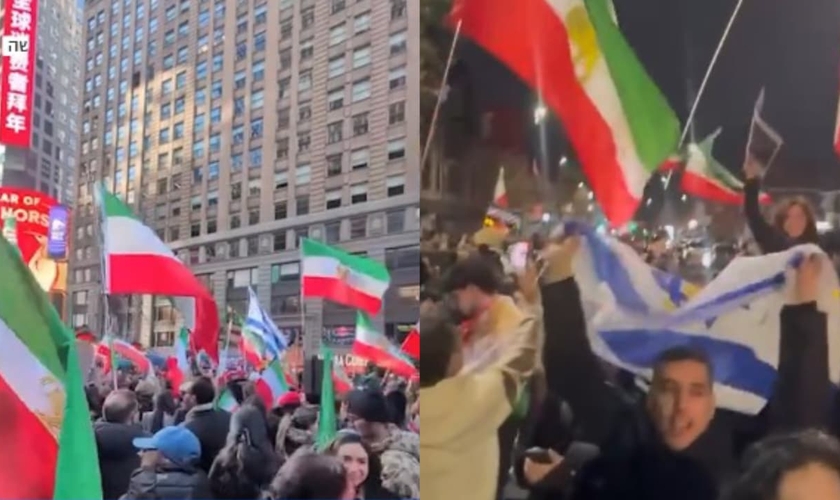 Em várias cidades, multidões se reuniram nas ruas para comemorar. (Foto: Reprodução/Instagram/standwithus).