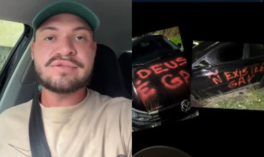 Lukas Lima teve o carro pichado. (Foto: Reprodução/Instagram/Lukas Lima).