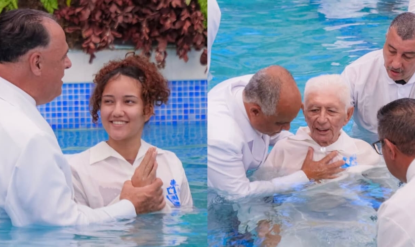 Os novos convertidos foram batizados na Assembleia de Deus Ministério do Belém. (Foto: Instagram/adbelemsp).