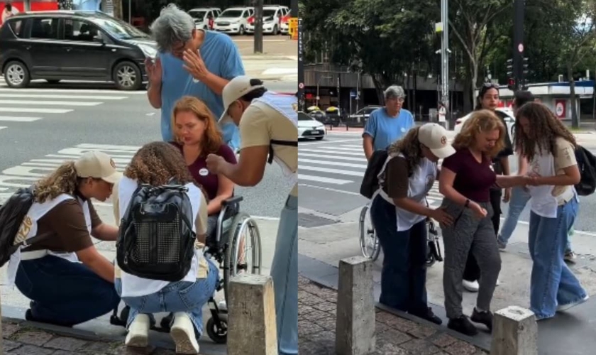 A mulher que sofreu um AVC foi curada nas ruas de São Paulo. (Foto: Reprodução/Instagram/IDE Escola Missionária).