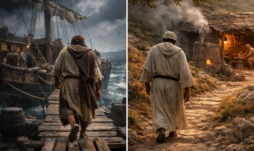 Profetas Jonas e Jeremias. (Imagem ilustrativa gerada por IA)