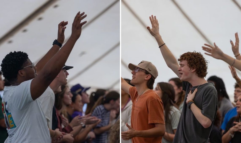Os estudantes durante o evento. (Foto: Reprodução/University of Mary Hardin-Baylor)