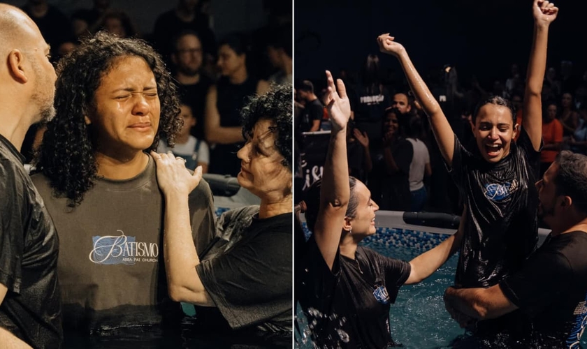A ABBA PAI Church celebrou o batismo de adultos, jovens e adolescentes. (Foto: Instagram/ABBA PAI Church).