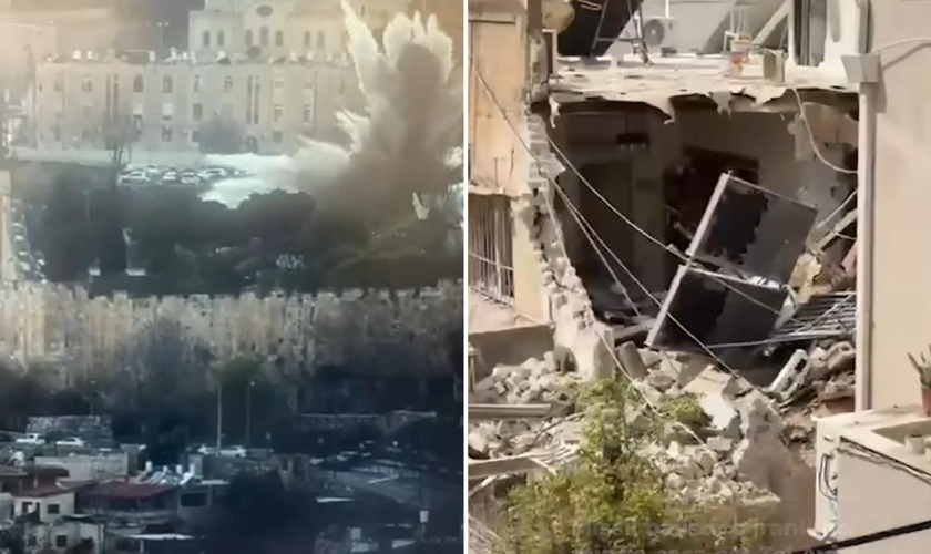 Em meio aos bombardeios, cristãos seguem pregando Jesus. (Foto: Ilustração/Instagram/Hoje no Mundo Militar/André Lajst)