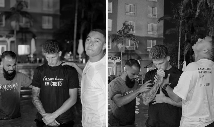 O batismo de Nathan. (Foto: Reprodução/Instagram/Nathan Borges)