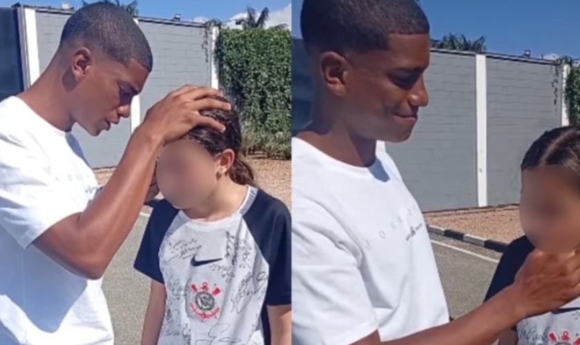 João Vitor Jacaré intercedeu para que Nick dedique sua juventude a Deus. (Foto: Reprodução/Instagram/john.favela).