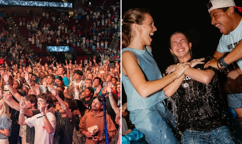 Os universitários foram impactados pela presença de Deus. (Foto: Reprodução/Instagram/Unite US)