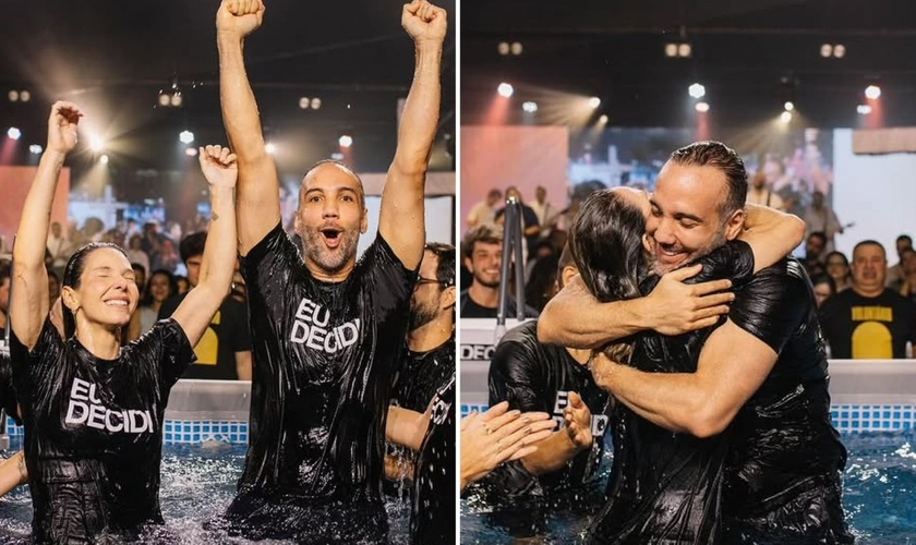 Jorge e Paola foram batizados na igreja Hillsong São Paulo. (Foto: Reprodução/Instagram/Jorge Iggor)