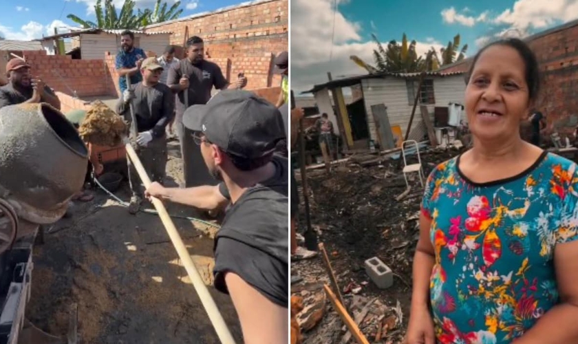 Membros da Igreja O Brasil Para Cristo estão construindo a nova residência. (Foto: Reprodução/Instagram/Felipe Nassar/Reprodução/Instagram/OBPC Lages).