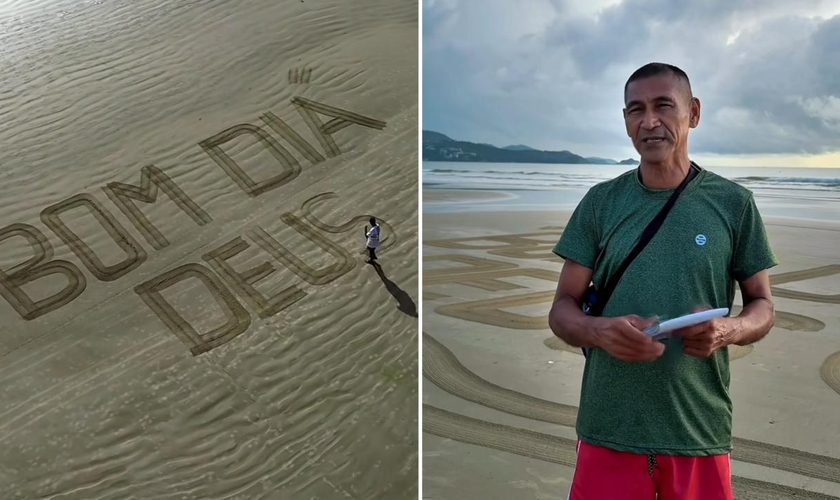 Afonso inspira os moradores com suas mensagens de fé. (Foto: Reprodução/Instagram/Olhar De Itapema/Tudo de Itapema)