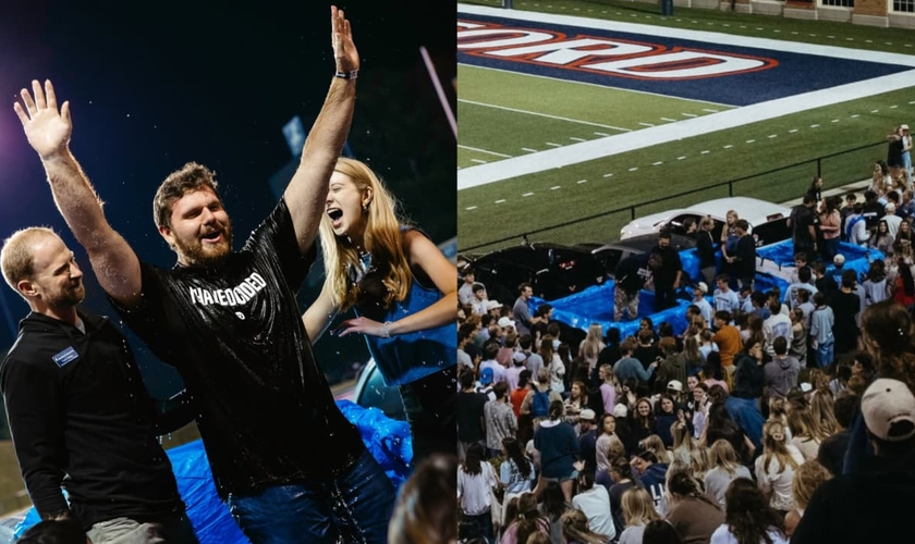 O culto da missão Unite US atraiu milhares de estudantes. (Foto: Instagram/Unite US).