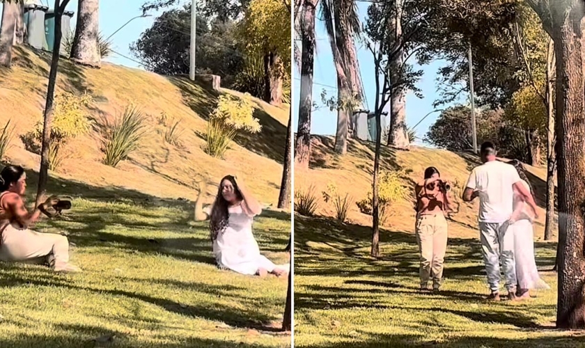 O ensaio fotográfico da gestante. (Foto: Reprodução/Instagram/Kristhie)