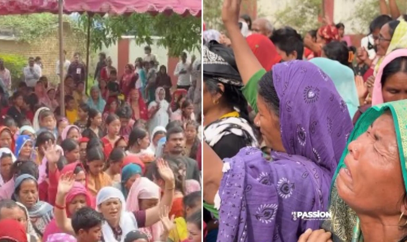 Centenas de hindus aceitaram Jesus na cruzada. (Foto: Reprodução/Instagram/One Passion Mission).