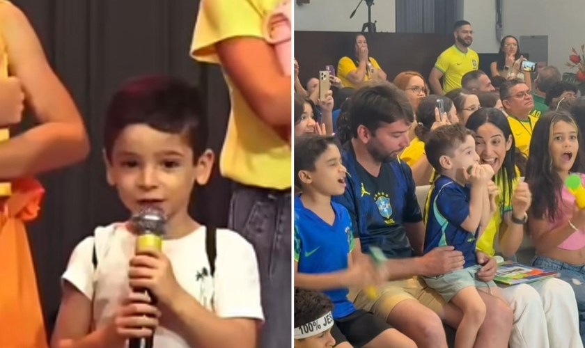 Bernardo Maciel no culto. (Foto: Reprodução/Instagram/Salomão Liberato Jr)