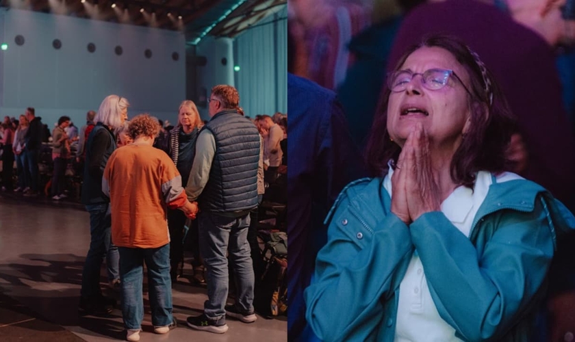 Os participantes intercederam pelos irmãos perseguidos no evento. (Foto: Portas Abertas Alemanha).