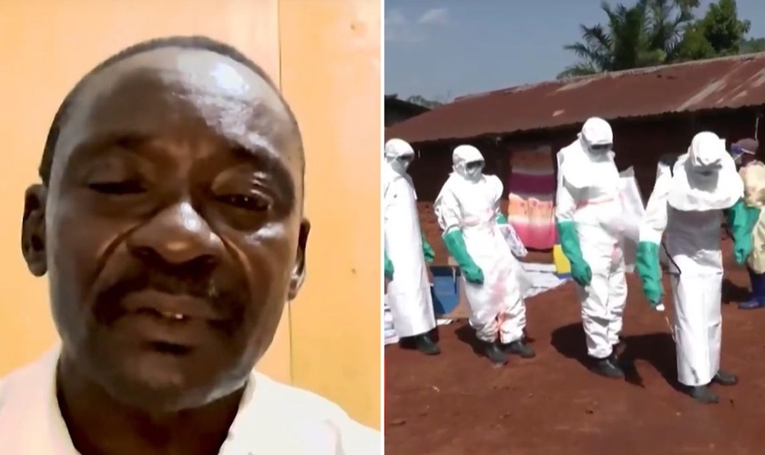 O pastor Bisoke Balikenga relatou como as regiões afetadas têm sofrido com o avanço da doença. (Foto: Reprodução/CBN News)