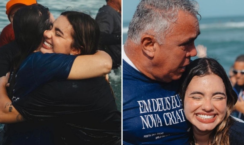 O batismo dos pais de Isabela. (Foto: Reprodução/Instagram/Bela Almada)
