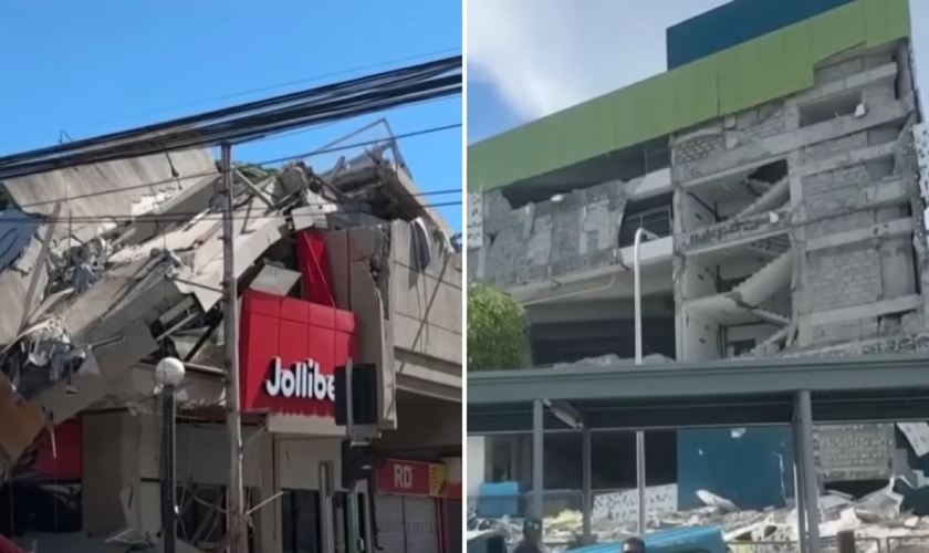 Imagens dos estragos após o terremoto no país. (Foto: Reprodução/YouTube/CNN Brasil)
