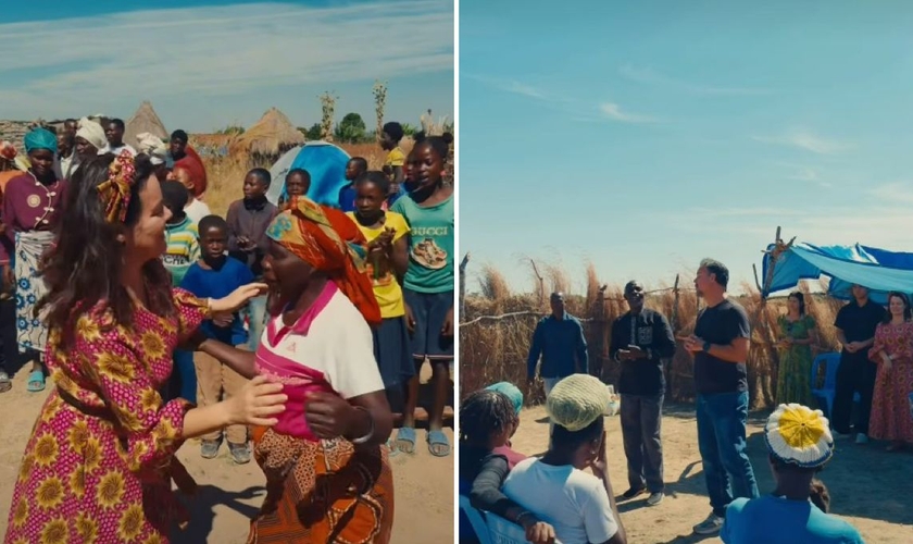 A família durante a missão em Angola. (Foto: Reprodução/Instagram/Ana Paula Valadão)