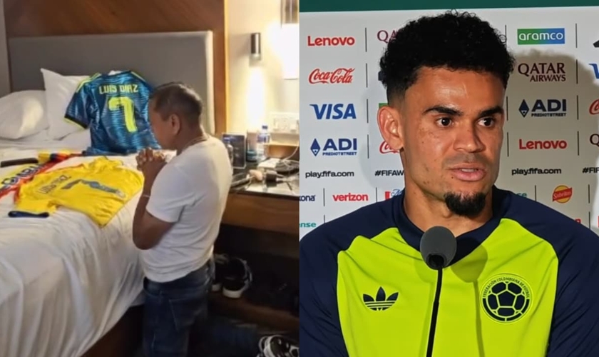 Mane Díaz, pai de Luis Díaz, intercedeu pelo filho e pelo time. (Foto: Reprodução/Instagram/Mane Díaz/Reprodução/YouTube/TJ Sports).