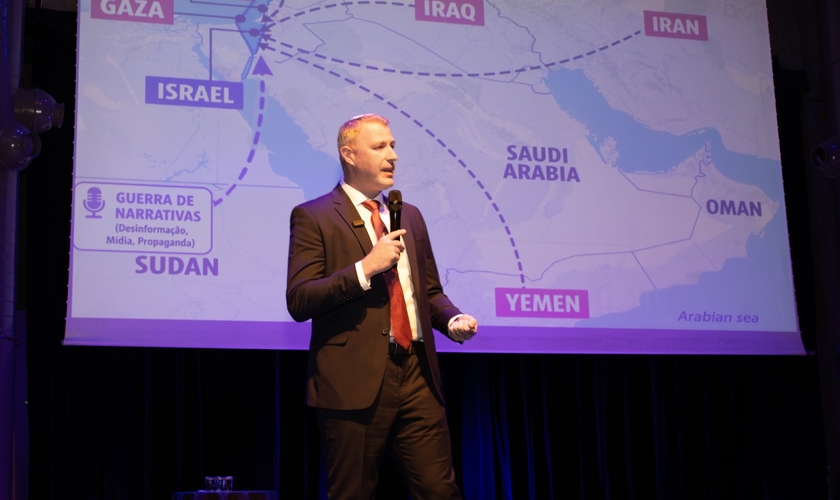 Major Rafael Rozenszajn, porta-voz das Forças de Defesa de Israel (IDF). (Foto: Paula Cohn)