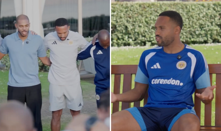 Capitão da seleção de Curaçao, Kenji Gorré fala de fé e participa de oração com companheiros. (Captura de tela/Instagram/Karga bo Krus)