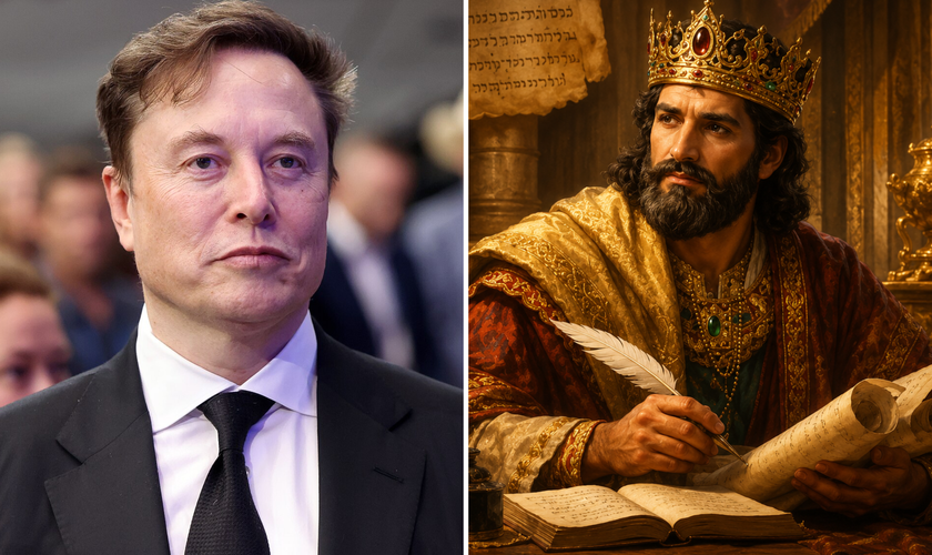 Elon Musk e o Rei Salomão. (Foto: Wikipedia)