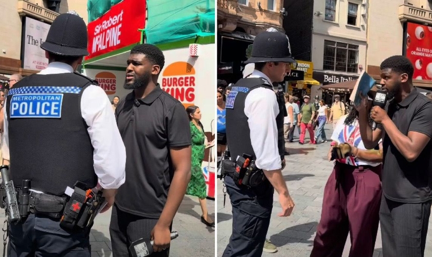 O pregador teve sua ministração interrompida em um local público. (Foto: Reprodução/Instagram/Brother Christivie)
