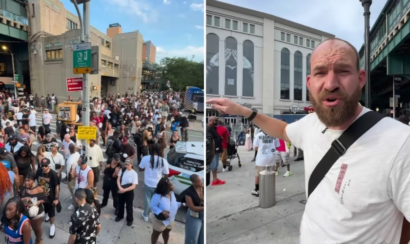 O evangelista Philip Renner evangelizou em frente ao local do show. (Foto: Reprodução/Instagram/Philip Renner)
