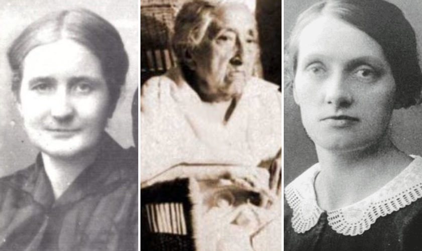 Lina Nyström, Celina Martins Albuquerque e Frida Vingren. (Fotos: Reprodução/Wikipedia)