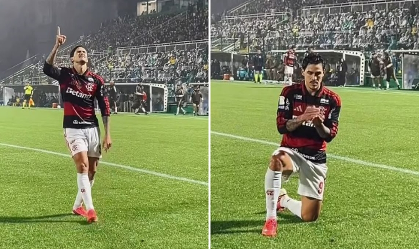 Pedro comemorando o gol. (Foto: Reprodução/Instagram/Pedro Guilherme)