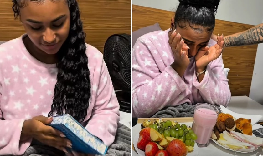 Jade se emocionou ao conhecer o amor de Jesus. (Foto: Reprodução/Instagram/Laerte Dantas)