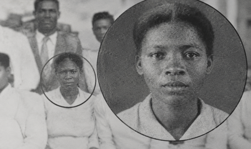 Imagem histórica de Pastora Florência Silva Pereira, restaurada e ampliada com IA.