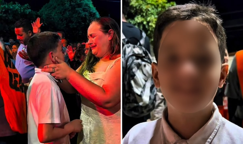 O menino emocionou milhares com seu testemunho. (Foto: Reprodução/Instagram/Leonardo Braga)