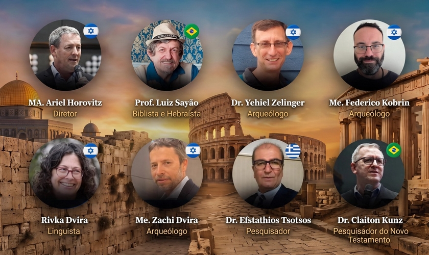 Palestrantes confirmados para o 9º Congresso Internacional de Arqueologia Bíblica, que será realizado em São Paulo. (Foto: Divulgação)