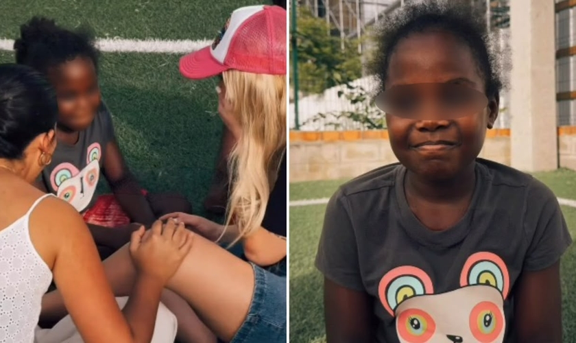 A menina foi curada após a oração. (Foto: Reprodução/Instagram/Dunamis Greenhouse)