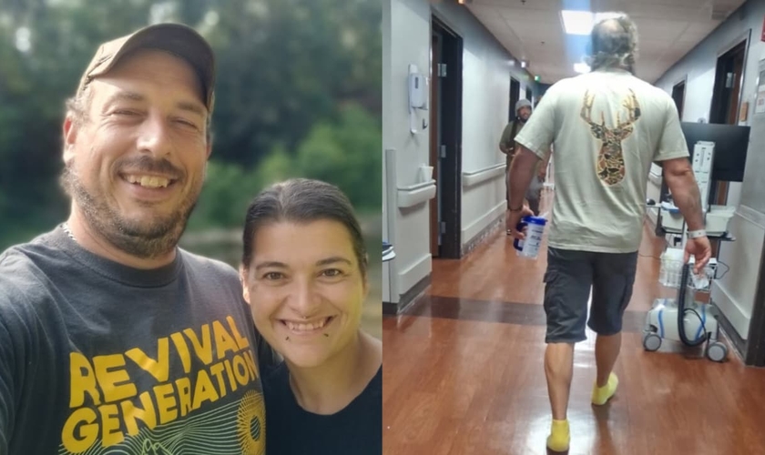 Richard Reeder voltou à vida após orações. (Foto: Facebook/Richard Reeder/Instagram/Kayla Gabbard).