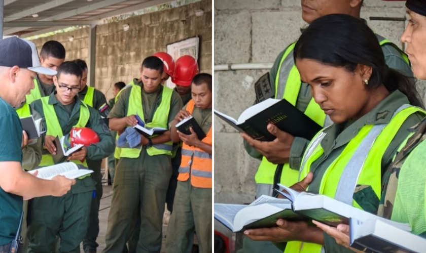 Vítimas, socorristas e moradores receberam a Palavra de Deus. (Foto: Reprodução/Instagram/HeartCry Missionary Society)