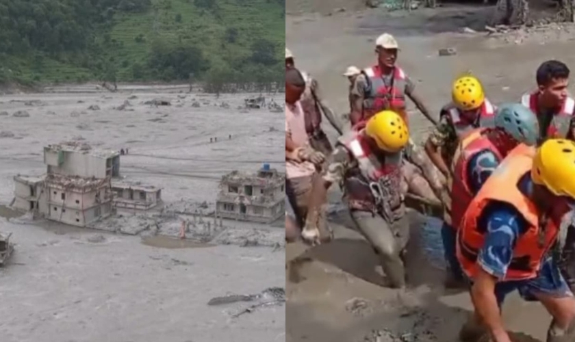 Enchentes devastaram o Nepal. (Foto: Instagram/nepalpolice).
