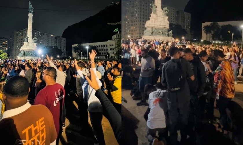 Muitos universitários oraram por um despertar nas universidades do Rio. (Foto: Reprodução/Instagram/avivauniversitario).