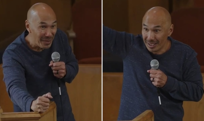 Francis Chan pregando na igreja. (Foto: Reprodução/Instagram/Francis Chan)
