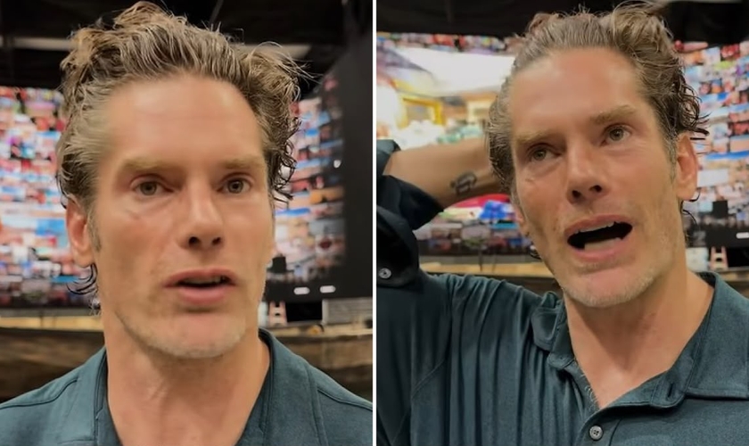 Dallas Jenkins após gravar a última cena de The Chosen. (Foto: Reprodução/YouTube/CBN News)