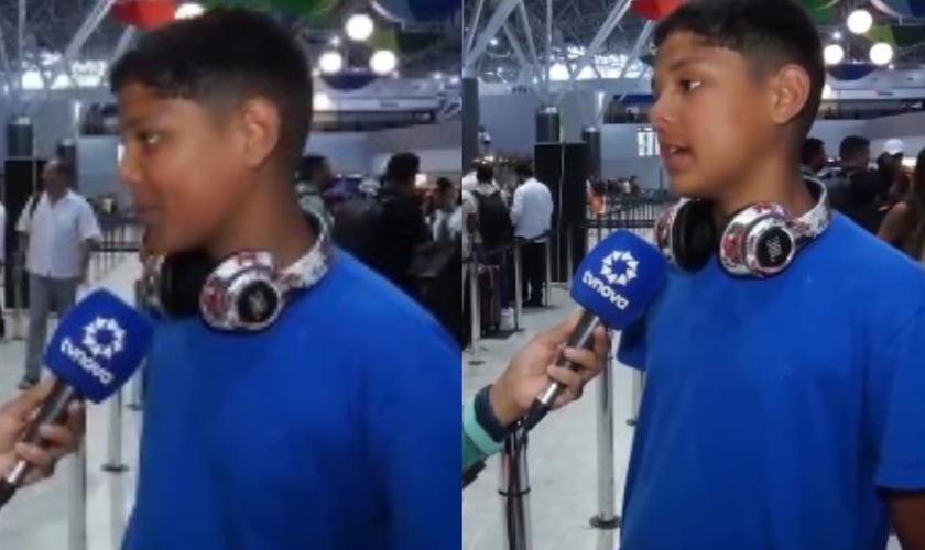 Yago, de 14 anos, orou durante o incidente. (Foto: Reprodução/Instagram/clarismassena).