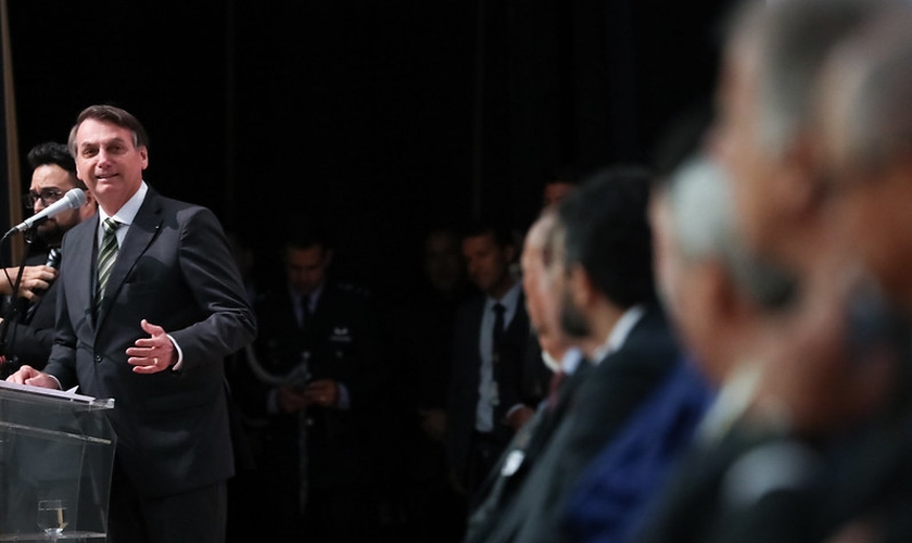Presidente Jair Bolsonaro na abertura do fórum “O Controle no Combate à Corrupção”. (Foto: Marcos Corrêa/PR)