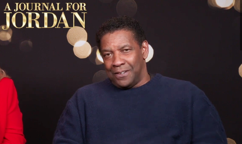 Denzel Washington em entrevista a Religion News Service. (Foto: Captura de tela/YouTube/RNS)