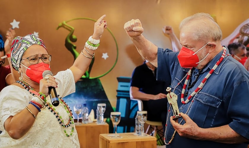 Lula e Mãe Telma de Iemanjá, em encontro no Ceará. (Foto: Ricardo Stuckert)