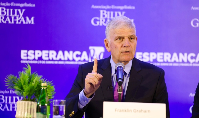 Evangelista Franklin Graham em coletiva de imprensa no RJ. (Foto: Franklin Graham/Facebook)