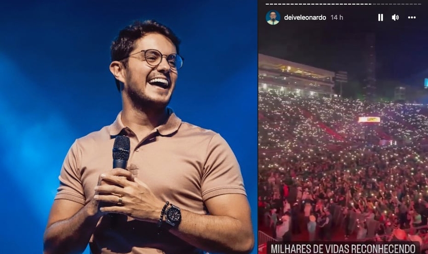 O evangelista pregou a mais de 50 mil pessoas em Barretos. (Foto: Instagram/Deive Leonardo)