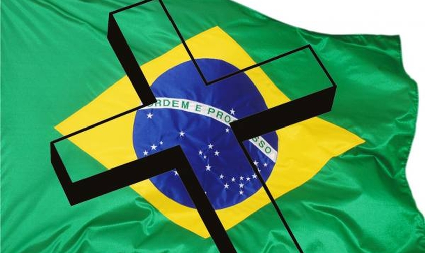 Bandeira do Brasil + Cruz 