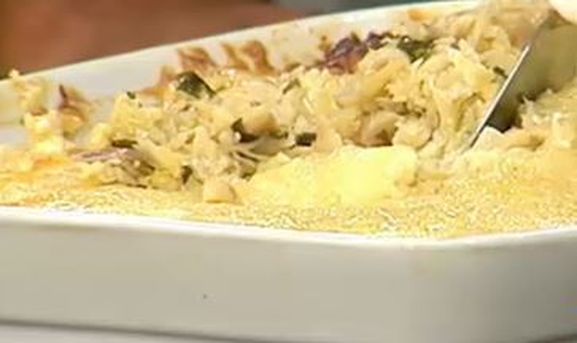 Bacalhau ao creme de alho poró